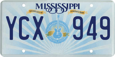 MS license plate YCX949
