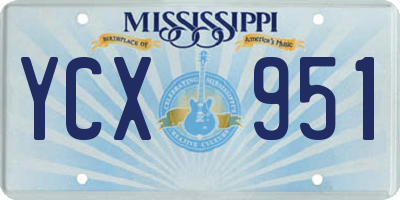 MS license plate YCX951