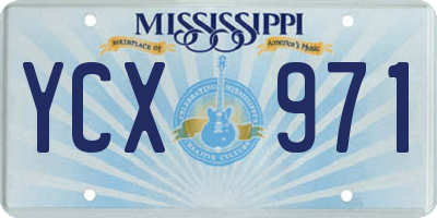 MS license plate YCX971