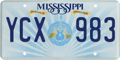 MS license plate YCX983