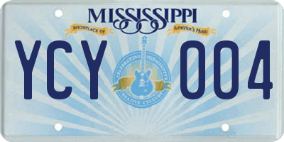 MS license plate YCY004