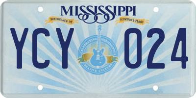 MS license plate YCY024