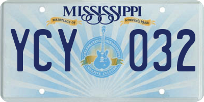 MS license plate YCY032
