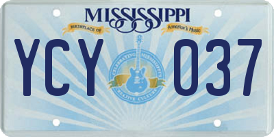 MS license plate YCY037