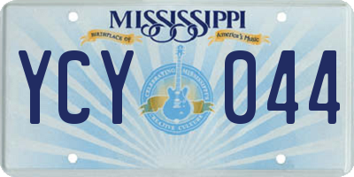 MS license plate YCY044