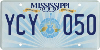 MS license plate YCY050