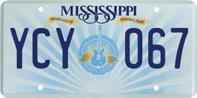 MS license plate YCY067