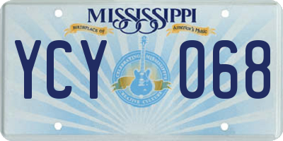 MS license plate YCY068