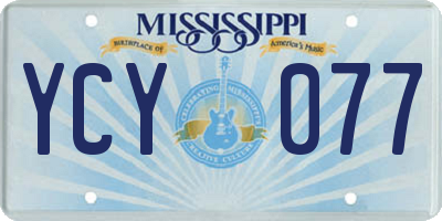 MS license plate YCY077