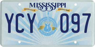 MS license plate YCY097