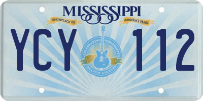 MS license plate YCY112