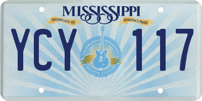 MS license plate YCY117