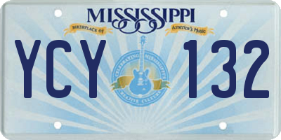 MS license plate YCY132
