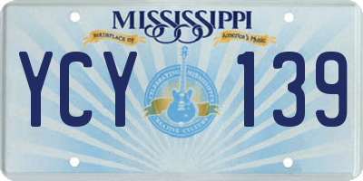 MS license plate YCY139