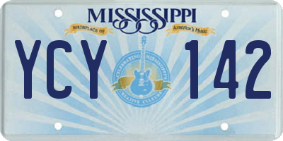 MS license plate YCY142