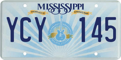 MS license plate YCY145