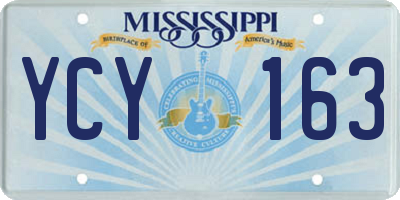MS license plate YCY163