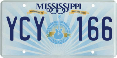 MS license plate YCY166