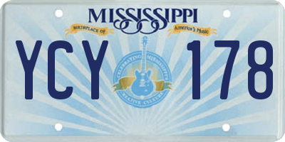 MS license plate YCY178