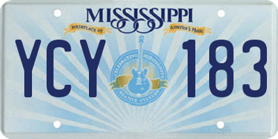 MS license plate YCY183