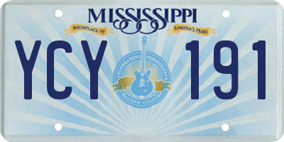 MS license plate YCY191