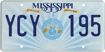 MS license plate YCY195