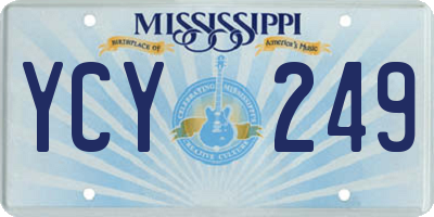 MS license plate YCY249