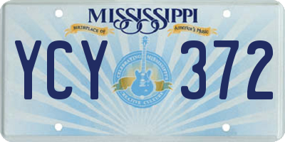 MS license plate YCY372
