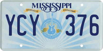 MS license plate YCY376