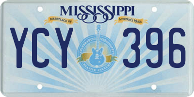 MS license plate YCY396