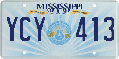 MS license plate YCY413