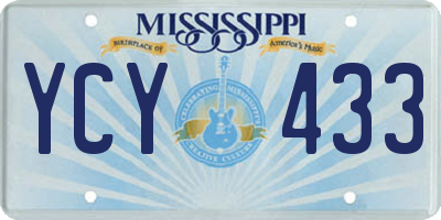 MS license plate YCY433