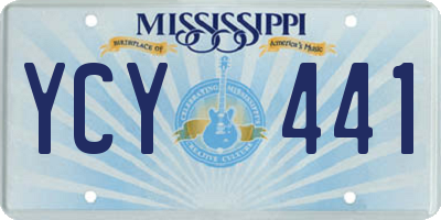 MS license plate YCY441