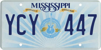 MS license plate YCY447