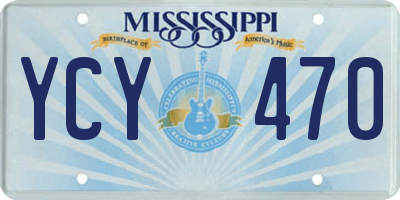 MS license plate YCY470