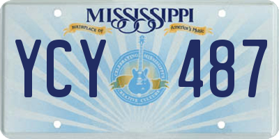 MS license plate YCY487