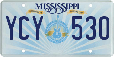 MS license plate YCY530