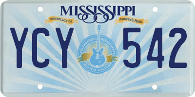 MS license plate YCY542