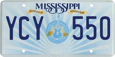 MS license plate YCY550