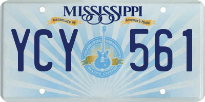 MS license plate YCY561