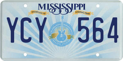 MS license plate YCY564