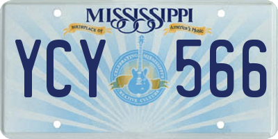 MS license plate YCY566