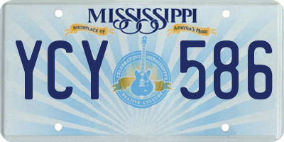 MS license plate YCY586