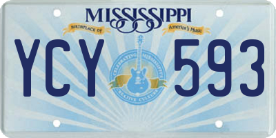 MS license plate YCY593