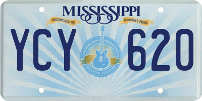 MS license plate YCY620
