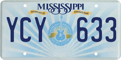 MS license plate YCY633