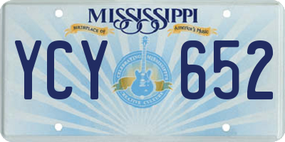 MS license plate YCY652
