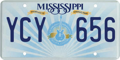 MS license plate YCY656