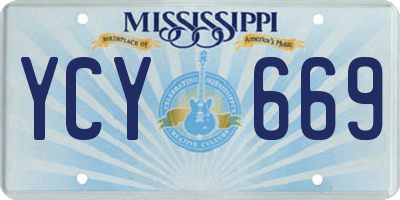 MS license plate YCY669
