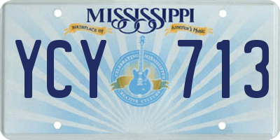 MS license plate YCY713